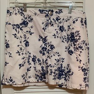 Blue and white Jean skort